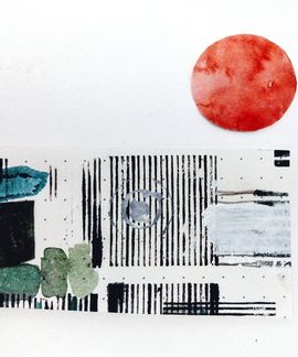 Abstract collage artwork SUN | SET